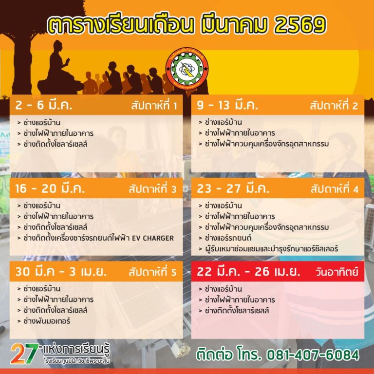 ตารางเรียน ประจำเดือน