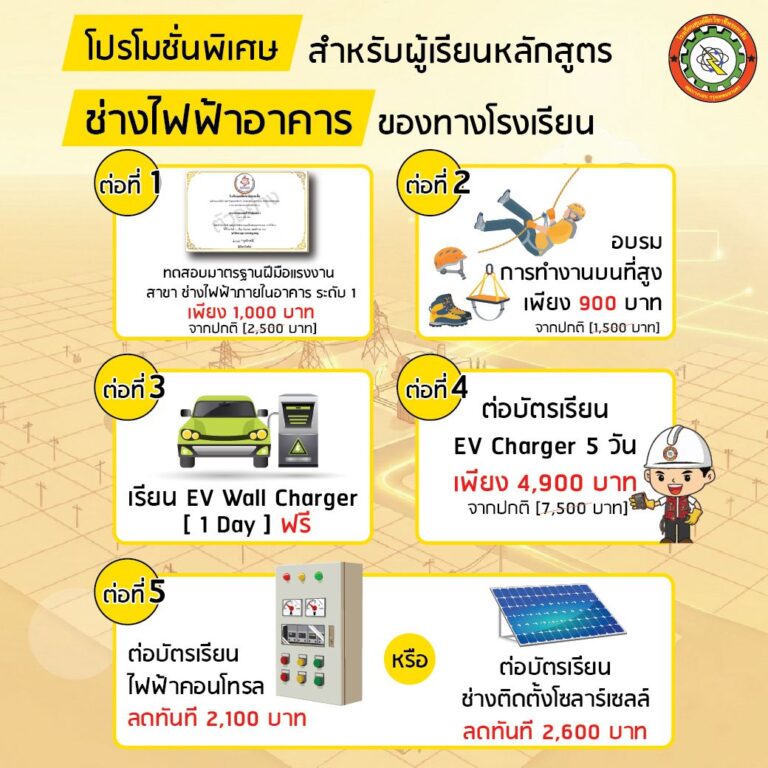 สิทธิพิเศษช่างไฟฟ้าภายในอาคาร